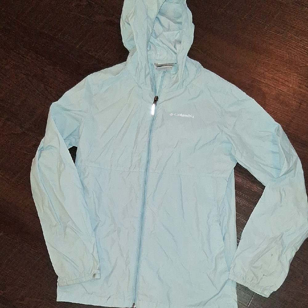 Columbia Light Blue Windbreaker Jacket